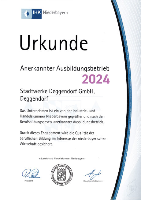 IHK Urkunde 2024